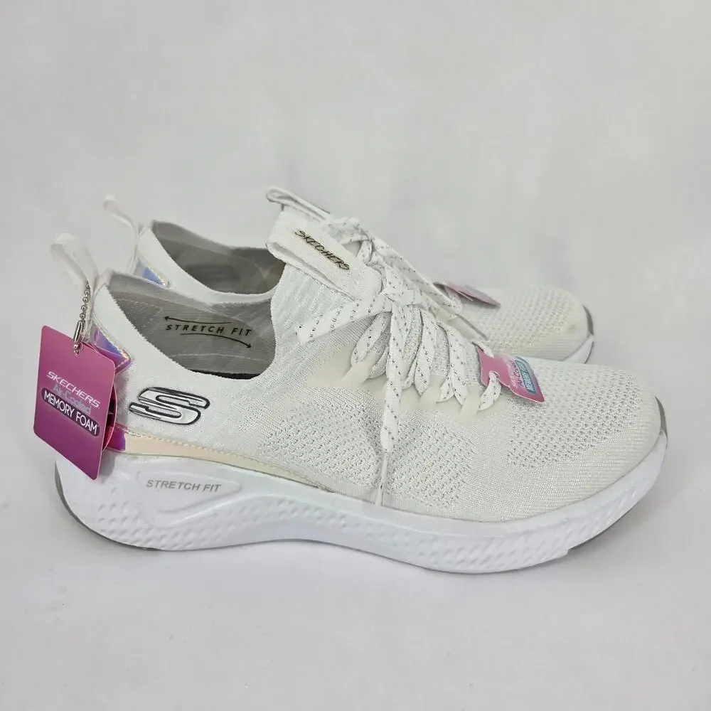 NEW Skechers Gravity Experience Solar Fuse White Holo Sneaker Women's 9 NIB